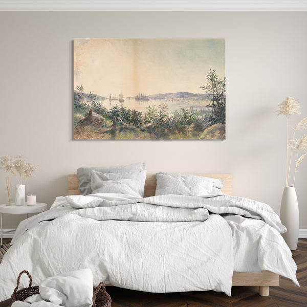 Top-Angebot Kunstdruck Robert Charles Dudley - Arrival in Trinity Bay, Newfoundland: The Cable Passed to the Paddle-box Boat of the Terrible, etc. Leinwand auf Keilrahmen gespannt