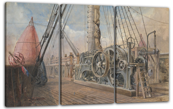 Leinwandbild Robert Charles Dudley - Deck der Great Eastern, der Kabeltrog usw., 1866