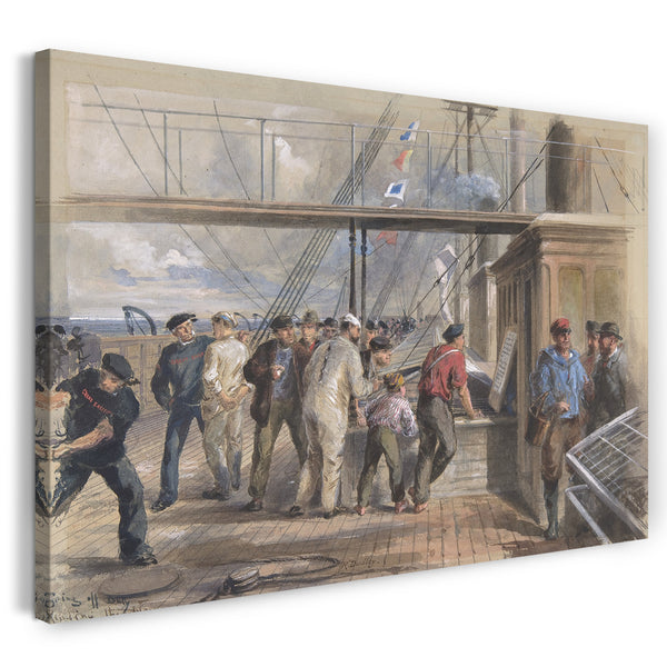 Top-Angebot Kunstdruck Robert Charles Dudley - Nachrichten empfangen durch das atlantische Kabel von allen Teilen der Welt, etc. Leinwand auf Keilrahmen gespannt