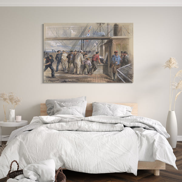 Top-Angebot Kunstdruck Robert Charles Dudley - Nachrichten empfangen durch das atlantische Kabel von allen Teilen der Welt, etc. Leinwand auf Keilrahmen gespannt