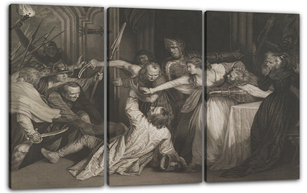 Leinwandbild Isaac Taylor, Jr. - Mary, Königin der Schotten, die Zeugin des Mordes an David Rizzio wird