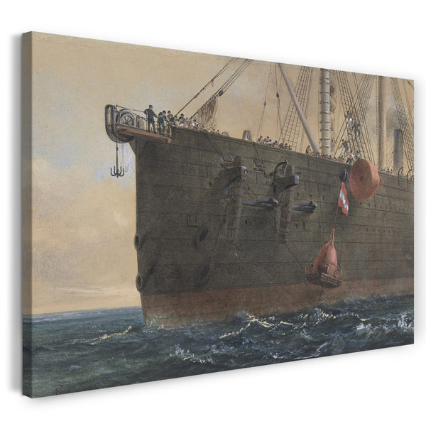 Top-Angebot Kunstdruck Robert Charles Dudley - In the Bows of the Great Eastern: The Cable Broken and Lost, Preparing to Grapple, August 2nd, 1865 Leinwand auf Keilrahmen gespannt