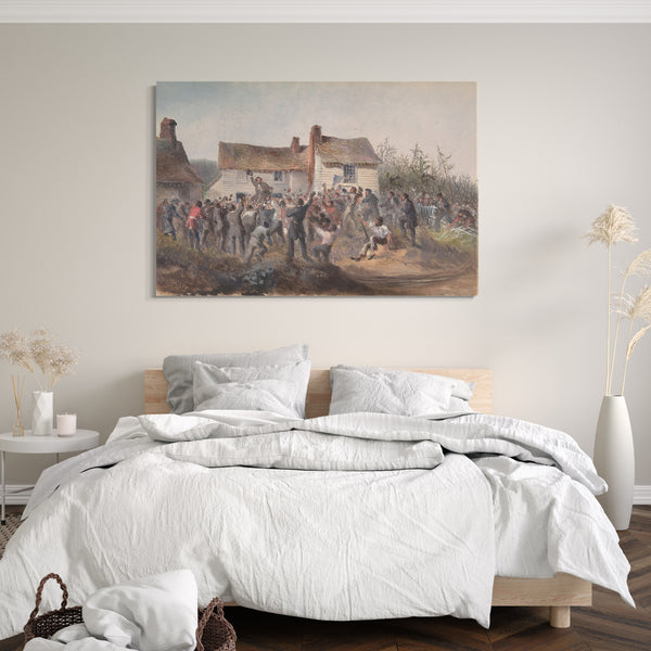 Top-Angebot Kunstdruck Robert Charles Dudley - 8. September bei Heart's Content, dem Tag der erfolgreichen Beendigung der Arbeit des Kabellegens, Wiedererlangens, Komplettierens und Testens der Atlantic Telegraph-Kabel von 1865 und 1866 Leinwand auf Keilrahmen gespannt