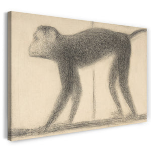 Top-Angebot Kunstdruck Georges Seurat - Affe Leinwand auf Keilrahmen gespannt