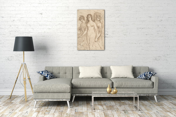 Top-Angebot Kunstdruck Samuel Shelley - Die Stunden Leinwand auf Keilrahmen gespannt