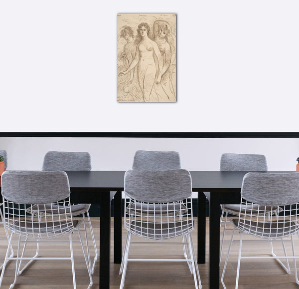 Top-Angebot Kunstdruck Samuel Shelley - Die Stunden Leinwand auf Keilrahmen gespannt