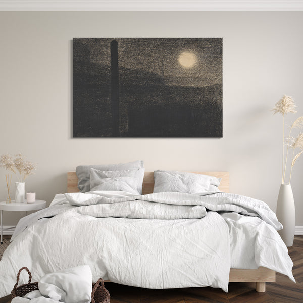 Top-Angebot Kunstdruck Georges Seurat - Courbevoie: Fabriken bei Mondlicht Leinwand auf Keilrahmen gespannt