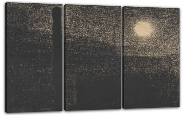 Leinwandbild Georges Seurat - Courbevoie: Fabriken bei Mondlicht