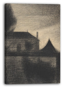Top-Angebot Kunstdruck Georges Seurat - Haus in der Dämmerung (La Cité) Leinwand auf Keilrahmen gespannt