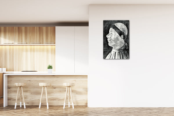 Top-Angebot Kunstdruck Möglicherweise Französisch - Profilbildnis von Bischof Antonius Campanus von Agram (Zagreb) Leinwand auf Keilrahmen gespannt