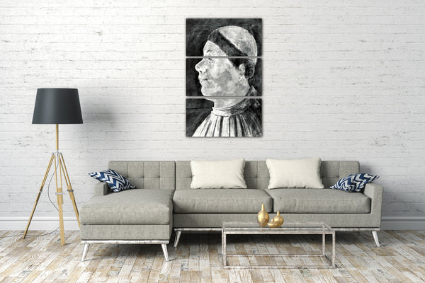 Top-Angebot Kunstdruck Möglicherweise Französisch - Profilbildnis von Bischof Antonius Campanus von Agram (Zagreb) Leinwand auf Keilrahmen gespannt