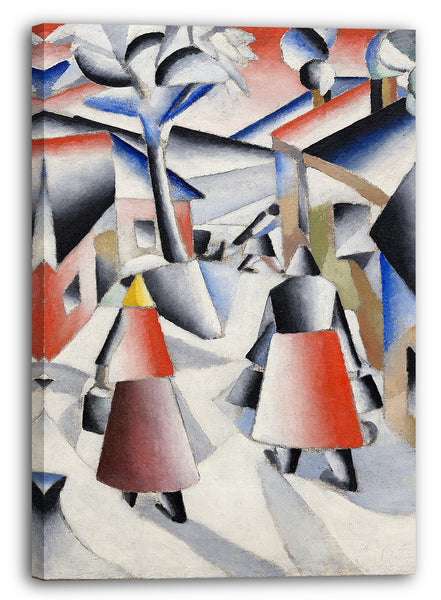 Leinwandbild Kazimir Malevich - Morgen im Dorf nach Schneesturm