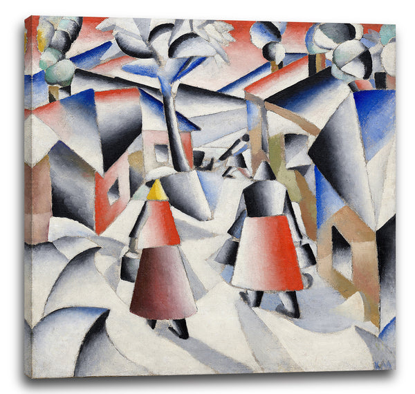 Leinwandbild Kazimir Malevich - Morgen im Dorf nach Schneesturm