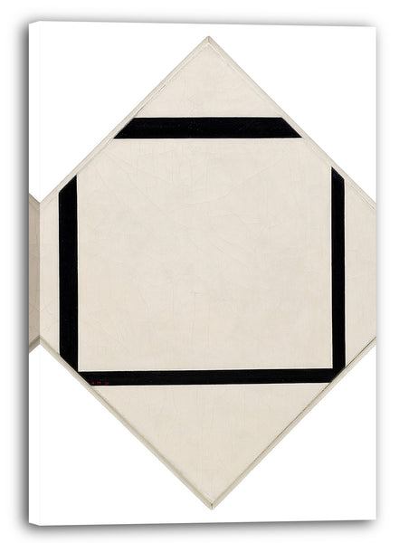 Leinwandbild Piet Mondrian - Zusammensetzung Nr. 1: Raute mit vier Linien
