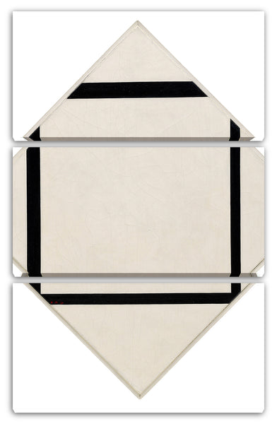 Leinwandbild Piet Mondrian - Zusammensetzung Nr. 1: Raute mit vier Linien