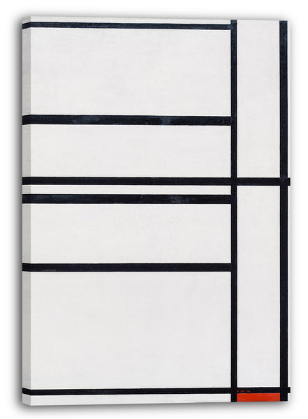Leinwandbild Piet Mondrian - Komposition Nr. 1 mit Grau und Rot 1938 / Komposition mit Rot 1939