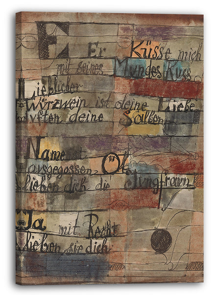 Leinwandbild Paul Klee - (Aus dem Hohelied) Version II