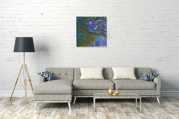 Leinwandbild Claude Monet - Seerosen in voller Blüte