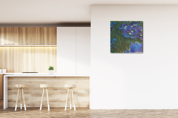 Leinwandbild Claude Monet - Seerosen in voller Blüte