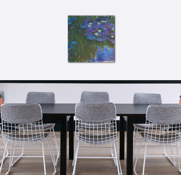 Leinwandbild Claude Monet - Seerosen in voller Blüte