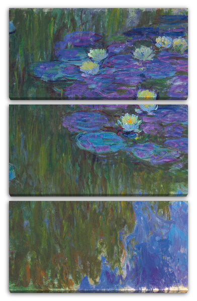 Leinwandbild Claude Monet - Seerosen in voller Blüte