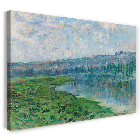 Top-Angebot Kunstdruck Claude Monet - Die Seine und die Hügel von Chantemesle Leinwand auf Keilrahmen gespannt