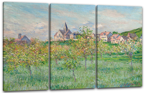 Leinwandbild Claude Monet - Frühling in Giverny, Nachmittagseffekt