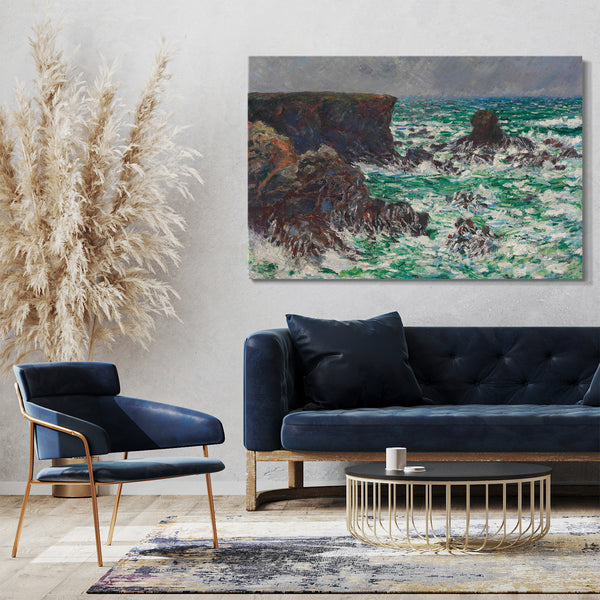 Top-Angebot Kunstdruck Claude Monet - Port-Coton: Der Löwe Leinwand auf Keilrahmen gespannt