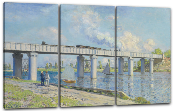 Leinwandbild Claude Monet - Die Eisenbahnbrücke in Argenteuil