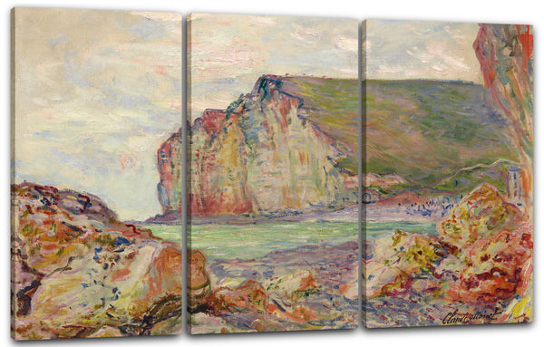 Leinwandbild Claude Monet - Klippen von kleinen Platten