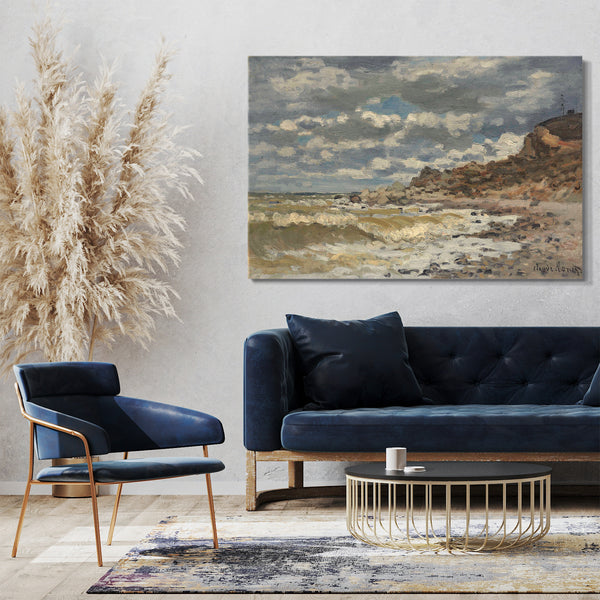 Top-Angebot Kunstdruck Claude Monet - Seaside bei Sainte-Adresse Leinwand auf Keilrahmen gespannt