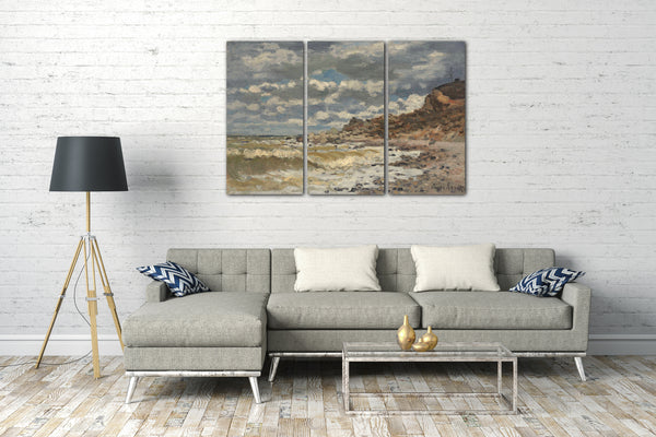 Top-Angebot Kunstdruck Claude Monet - Seaside bei Sainte-Adresse Leinwand auf Keilrahmen gespannt