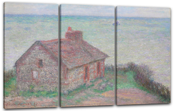 Leinwandbild Claude Monet - Das Haus von Douanier, rosa Effekt