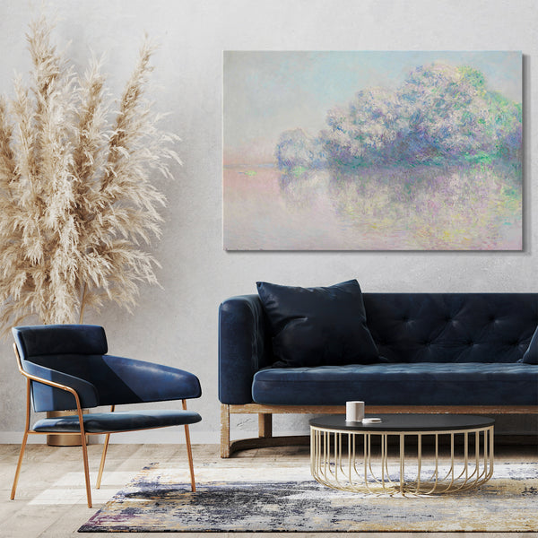 Top-Angebot Kunstdruck Claude Monet - Ile aux Orties Leinwand auf Keilrahmen gespannt