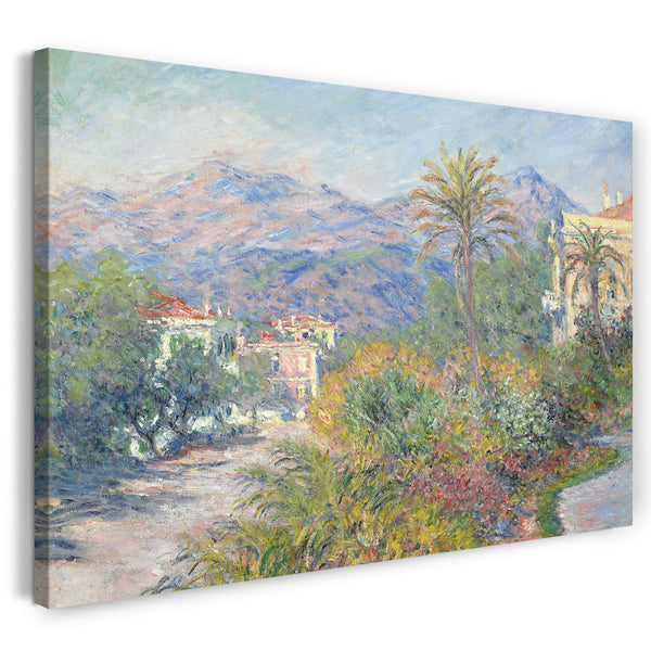 Top-Angebot Kunstdruck Claude Monet - Römerstraße nach Bordighera Leinwand auf Keilrahmen gespannt