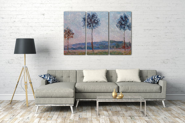 Top-Angebot Kunstdruck Claude Monet - Drei Bäume in Giverny (Pappeln) Leinwand auf Keilrahmen gespannt