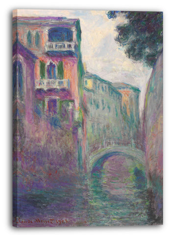 Top-Angebot Kunstdruck Claude Monet - Der Rio de la Salute Leinwand auf Keilrahmen gespannt