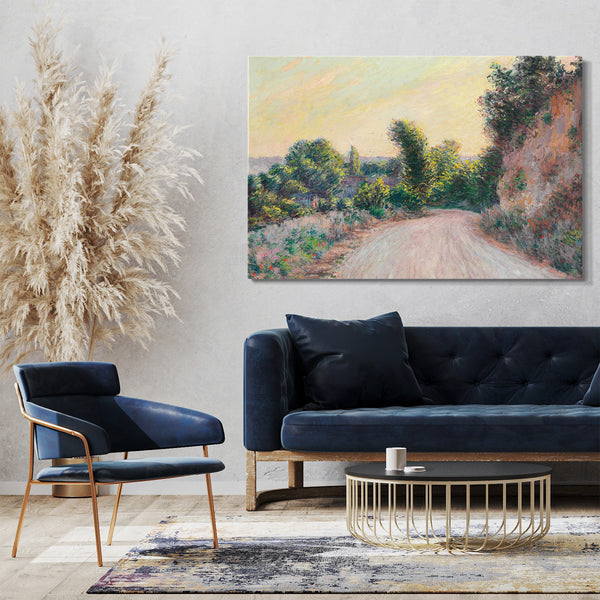 Top-Angebot Kunstdruck Claude Monet - Weg Leinwand auf Keilrahmen gespannt