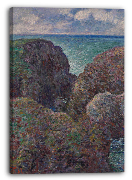 Leinwandbild Claude Monet - Block von Felsen in Port Goulphar