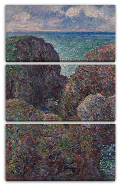 Leinwandbild Claude Monet - Block von Felsen in Port Goulphar