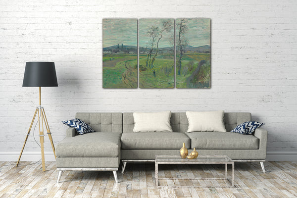 Top-Angebot Kunstdruck Claude Monet - Die Plaine de Gennevilliers Leinwand auf Keilrahmen gespannt
