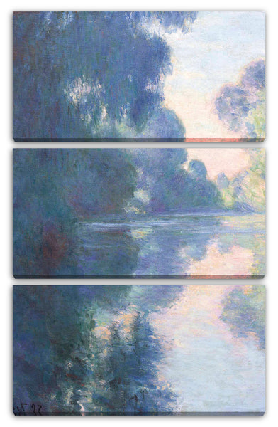 Leinwandbild Claude Monet - Morgen auf der Seine