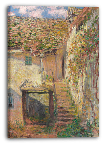 Top-Angebot Kunstdruck Claude Monet - L'Escalier Leinwand auf Keilrahmen gespannt