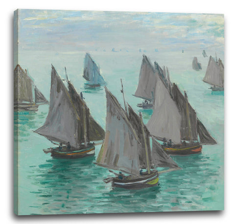 Leinwandbild Claude Monet - Fischerboote, ruhiges Wetter