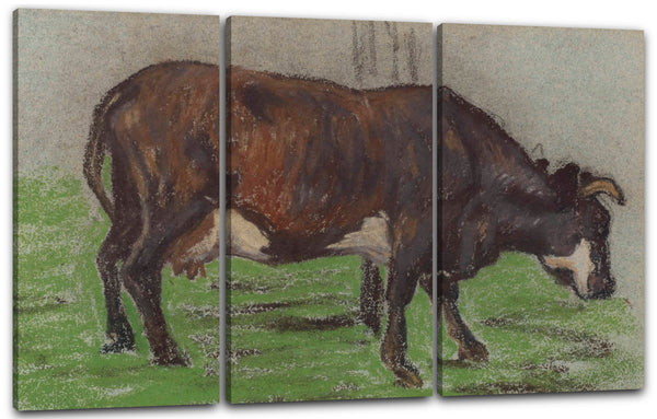 Leinwandbild Claude Monet - Kuh auf der Weide