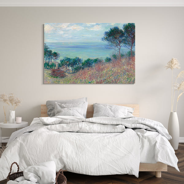 Top-Angebot Kunstdruck Claude Monet - Die Küste von Varengeville Leinwand auf Keilrahmen gespannt