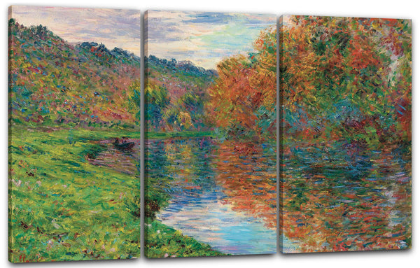Leinwandbild Claude Monet - Der Arm von Jeufosse, Herbst
