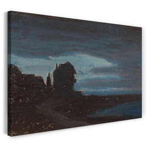 Top-Angebot Kunstdruck Claude Monet - Yport, Nacht Leinwand auf Keilrahmen gespannt