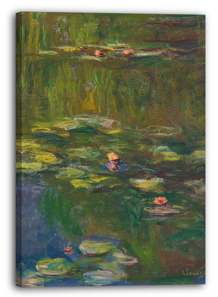Leinwandbild Claude Monet - Der Seerosenteich