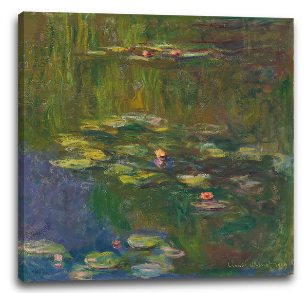 Leinwandbild Claude Monet - Der Seerosenteich